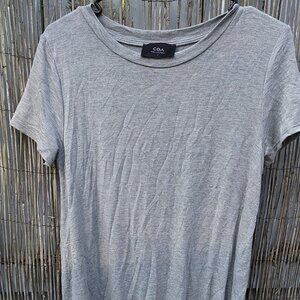COA Gray Short Sleeve Tshirt Dress with Front Knot - Size 1